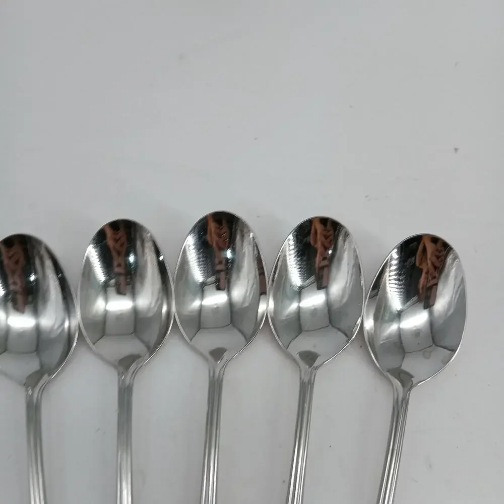 7X Tbsp Oneida Bancroft Table Spoons Glossy Stainless Steel Flatware
